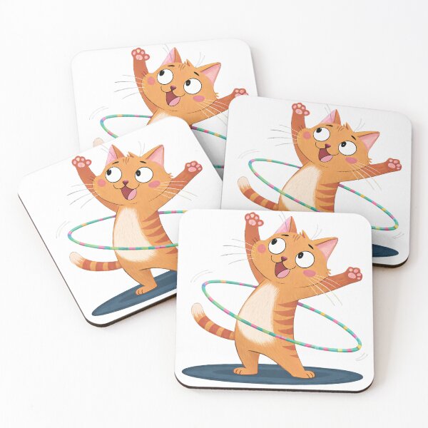 Item preview,  Cats and Hula Hoops: A Fun Fusion of Fitness and Feline Entertainment designed and sold by kmf1313.