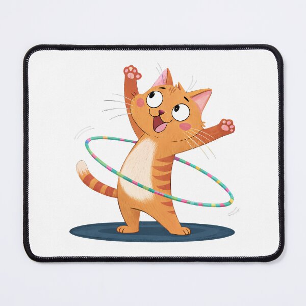 Item preview, Cats and Hula Hoops: A Fun Fusion of Fitness and Feline Entertainment designed and sold by kmf1313.