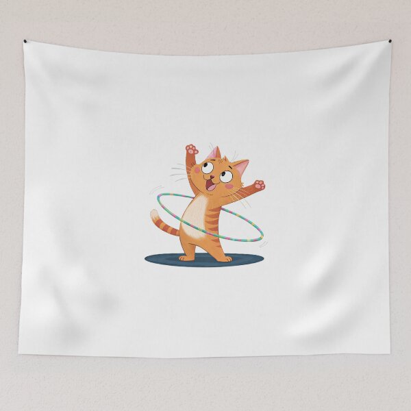 Item preview,  Cats and Hula Hoops: A Fun Fusion of Fitness and Feline Entertainment designed and sold by kmf1313.