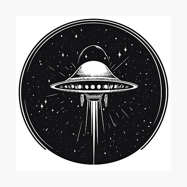 Item preview, Cartoon Style UFO Alien Logo Stickers, Logo, Illustration, Wall arts, Art Prints and More designed and sold by Kevin Lou.