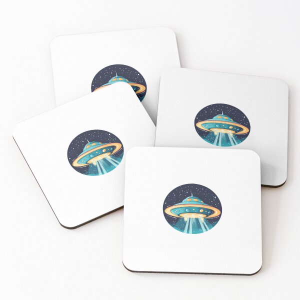 Item preview, Cartoon Style UFO Alien Logo Stickers, Logo, Illustration, Wall arts, Art Prints and More designed and sold by Kevin Lou.
