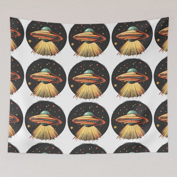 Item preview, Cartoon Style UFO Alien Logo Stickers, Logo, Illustration, Wall arts, Art Prints and More designed and sold by Kevin Lou.