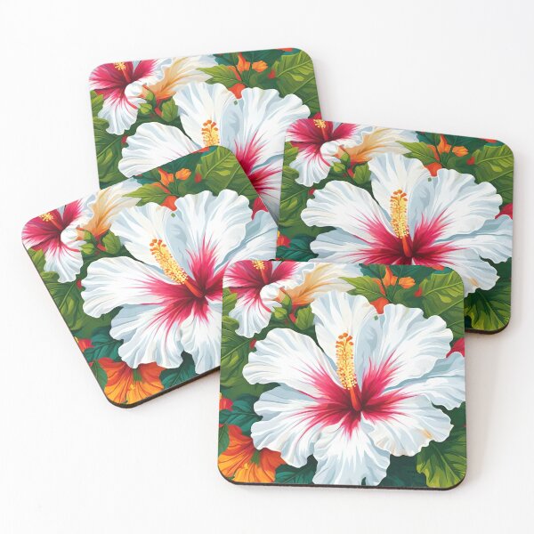 Item preview, White Hibiscus Tropical Flower designed and sold by Ciervo Primavera.