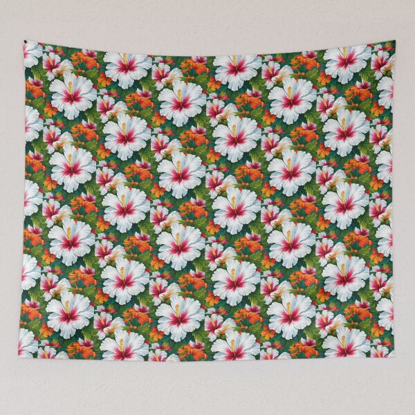 Item preview, White Hibiscus Tropical Flower designed and sold by Ciervo Primavera.