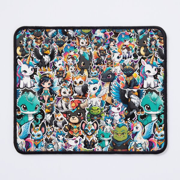 Item preview, Cute Cartoon Stickers (Chibi): Colorful Mythological Creatures designed and sold by Alan Javier Cordoba Espinosa.