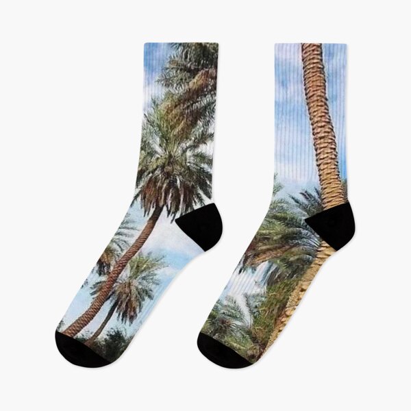 Item preview, palm on river countryside oil painting designed and sold by AA-designstore.