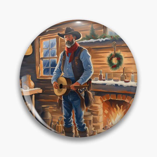 Artikelvorschau, Cowboy-Weihnachten entworfen und verkauft von Paw's Arts.