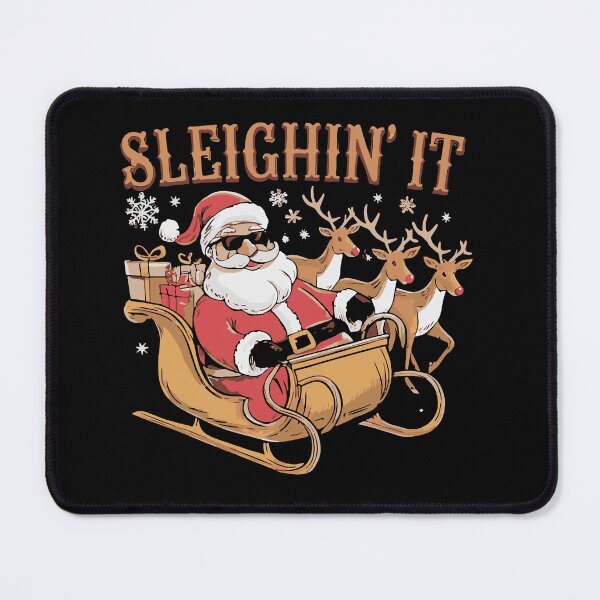 Item preview, "Sleighin' It Cool Santa Christmas T-Shirt & Holiday Gifts" designed and sold by KingznThingz.