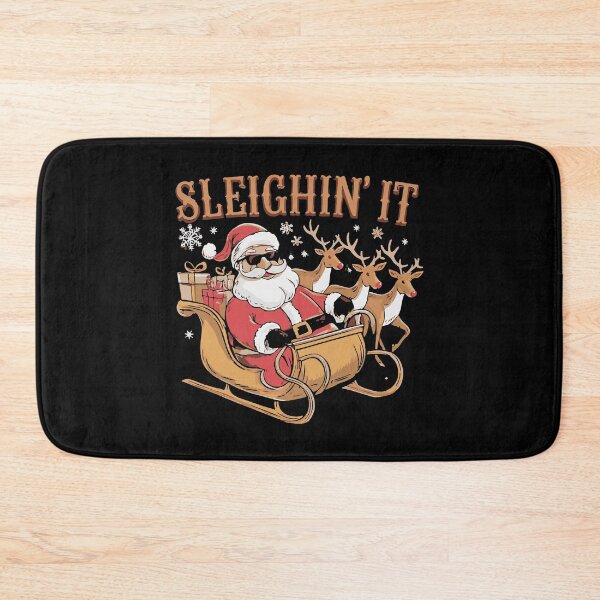 Item preview, "Sleighin' It Cool Santa Christmas T-Shirt & Holiday Gifts" designed and sold by KingznThingz.
