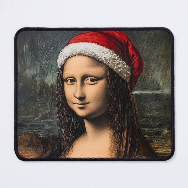 Item preview, Monna Lisa In Santa Hat designed and sold by sakurashorty.