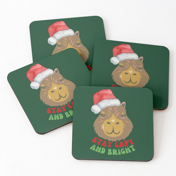 Item preview, Stay Capy And Bright Christmas Capybara designed and sold by glowvim.