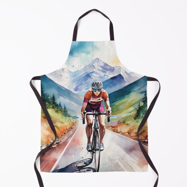 Item preview, A cyclist rides on a scenic mountain road, surrounded by vibrant colors and majestic peaks, showcasing the beauty of nature and the thrill of adventure designed and sold by homydesign.