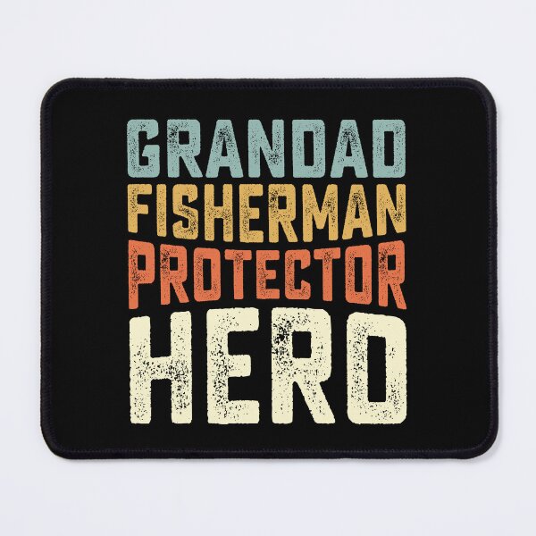 Item preview, Grandad Fisherman Protector Hero - Vintage Distressed Fishing designed and sold by Smix Pixels.