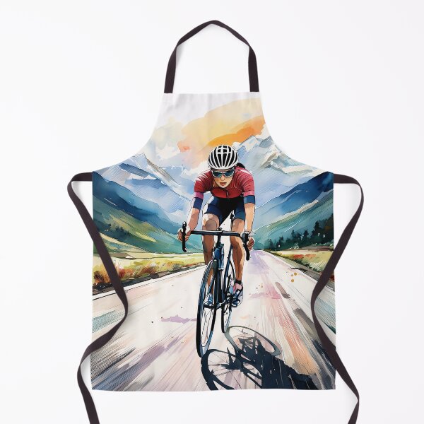 Item preview, A cyclist rides on a scenic mountain road, surrounded by vibrant colors and majestic peaks, showcasing the beauty of nature and the thrill of adventure designed and sold by homydesign.