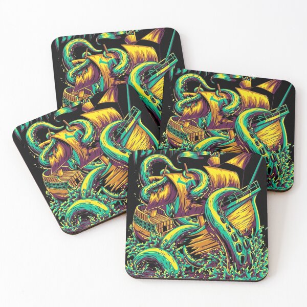 Item preview, Sea Monster And Ship designed and sold by UZRWRLD .
