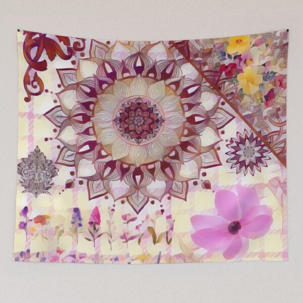 Item preview, Soft Spring Flora designed and sold by lindosilks.