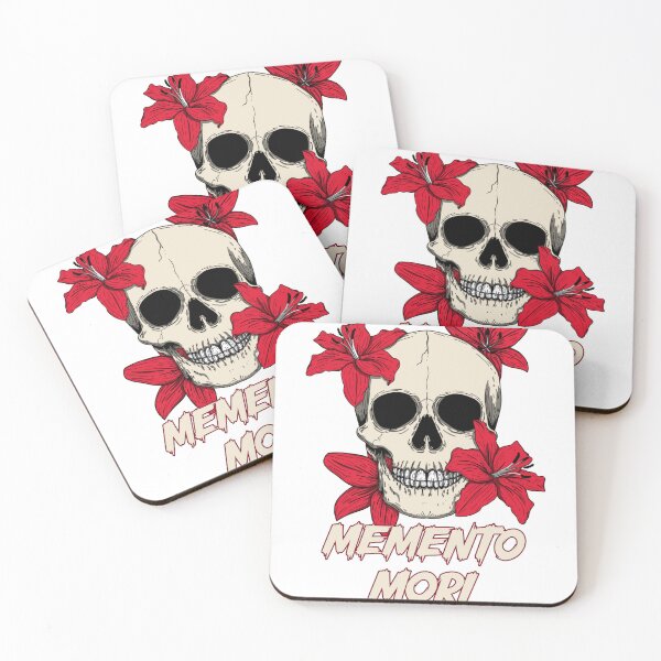 Item preview, Memento Mori skull flowers T-shirt designed and sold by tattookaz.