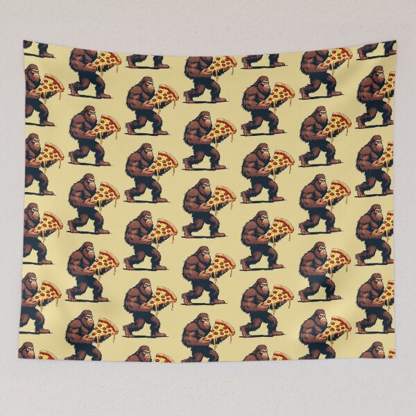Item preview, Bigfoot Pizza Lover Vintage Sasquatch Men Women Yummy Pizza designed and sold by PurpleLoveStore.