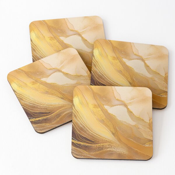 Item preview, Vivid abstract art with swirling golden hues and dynamic textures designed and sold by homydesign.