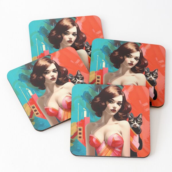 Item preview, Beautiful girl with a cat. designed and sold by Natalia-Vlad.