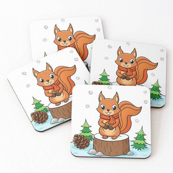 Item preview, Squirrel Holding a Festively Wrapped Acorn designed and sold by omerfdln34.