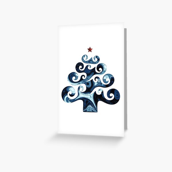 aesthetic tree christmas Greeting Card