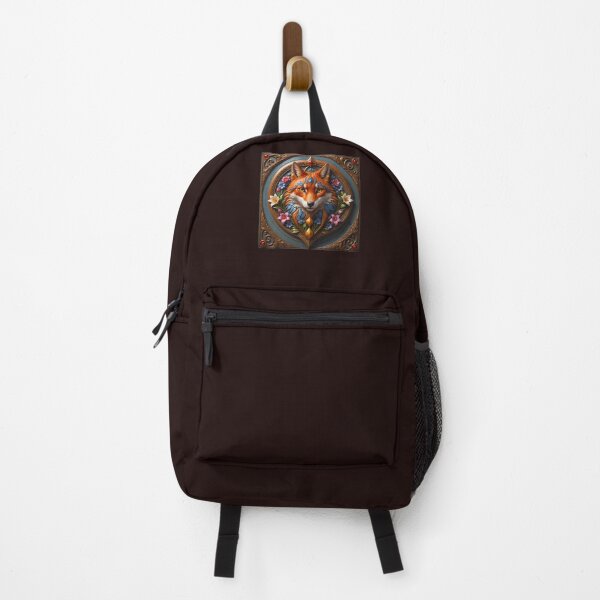 Item preview, Golden Red Fox Flower Shield designed and sold by Way Way Cool.