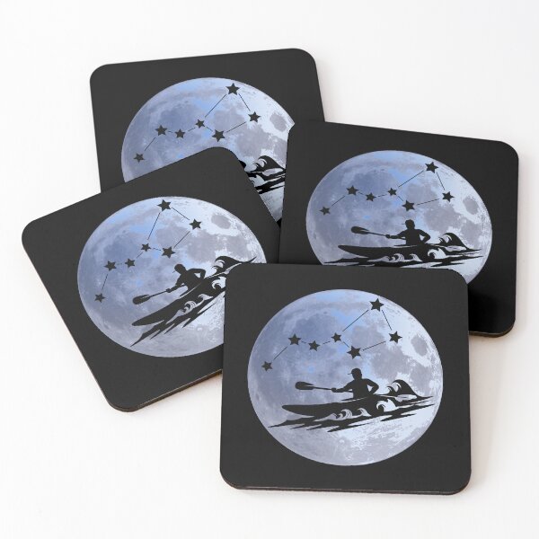 Item preview, Kayak Dreams in Lunar Glow.Paddling on the Moon. designed and sold by JAGA-ALIME.