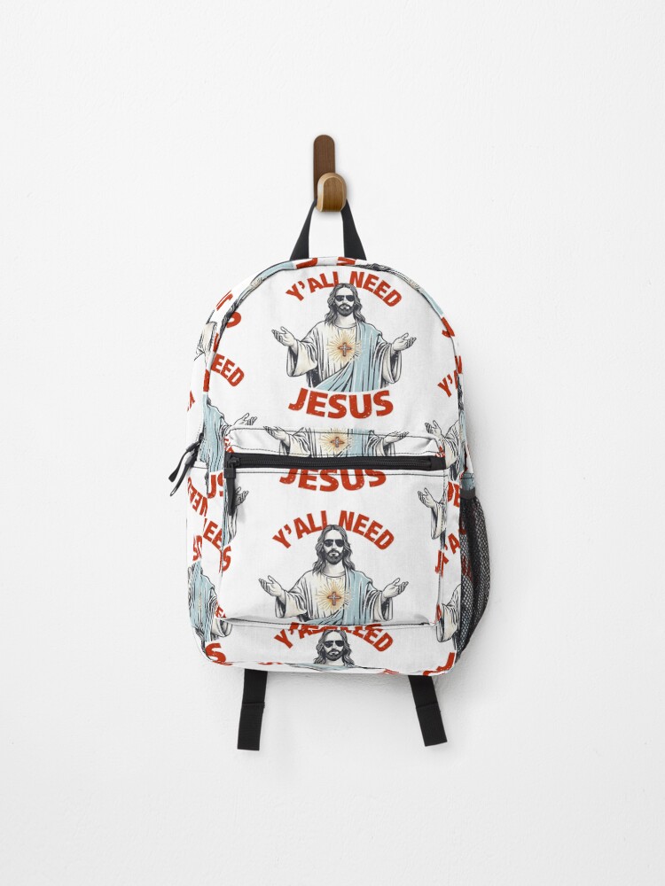 Thumbnail 1 of 3, Backpack, Y'All Need Jesus designed and sold by HowToCanadian.