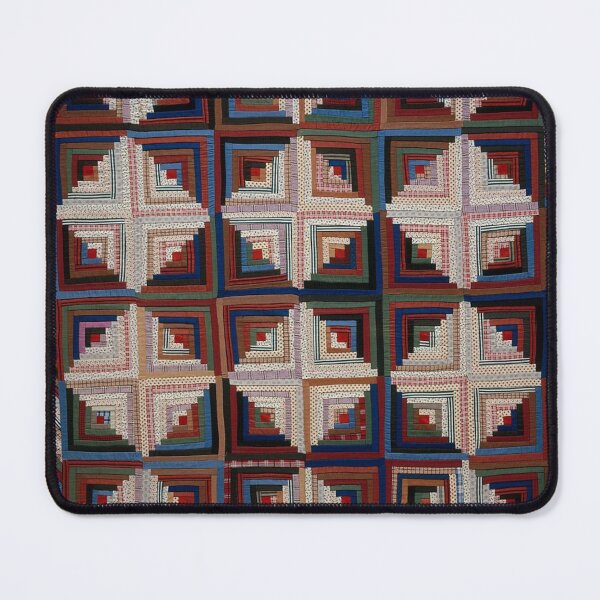 Item preview, Dark and Light Log Cabin Vintage American Quilt designed and sold by AnimaliaStar.