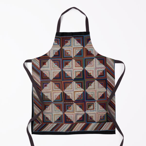 Item preview, Dark and Light Log Cabin Vintage American Quilt  designed and sold by AnimaliaStar.