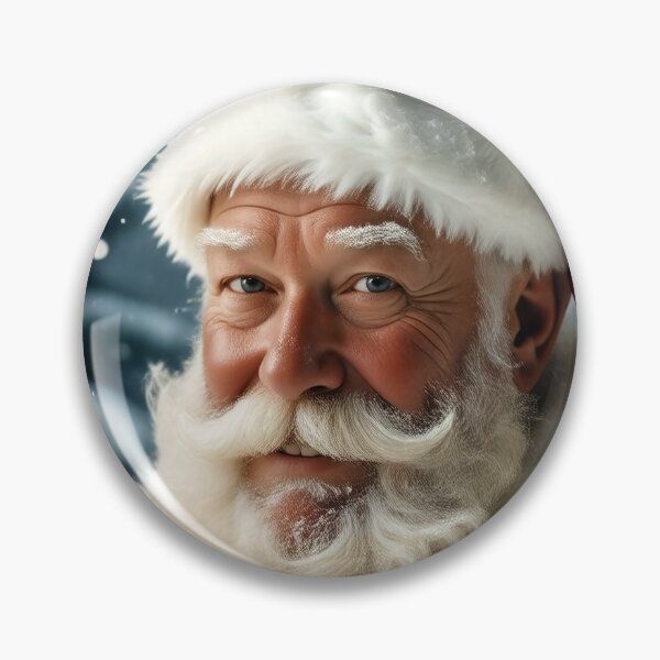 Item preview, Retrato de primer plano al aire libre de Papá Noel sonriente con nieve ligera designed and sold by 4Seasons.
