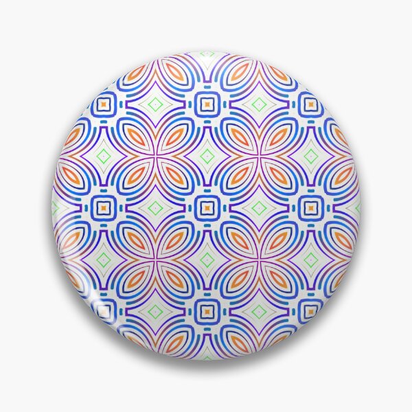 Item preview, Vibrant Interlocking Flower and Square Motif designed and sold by Genie-0750.