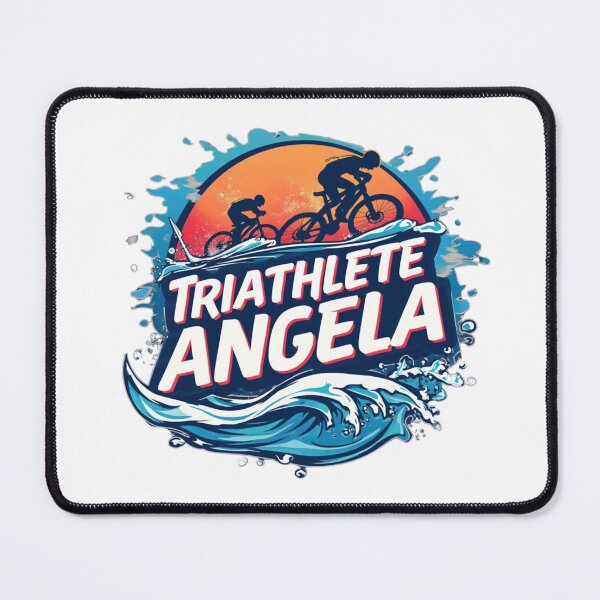 Item preview, Dynamic Triathlete Angela - Swim, Bike, Run designed and sold by Triathlongram.