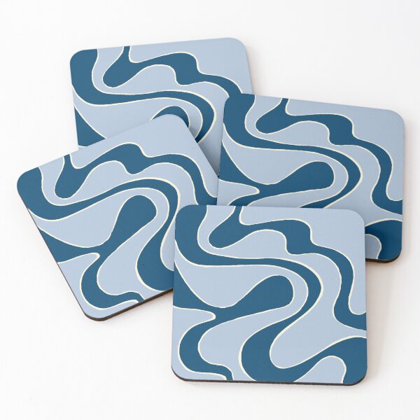 Item preview, Ebb and Flow 2 in Dark Blue, Light Blue and Cream  designed and sold by LAEC-Shop.