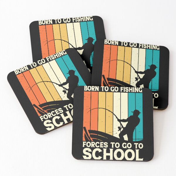 Item preview, Born To Go Fishing forces To Go To School - Vintage Distressed Fishing  designed and sold by Smix Pixels.