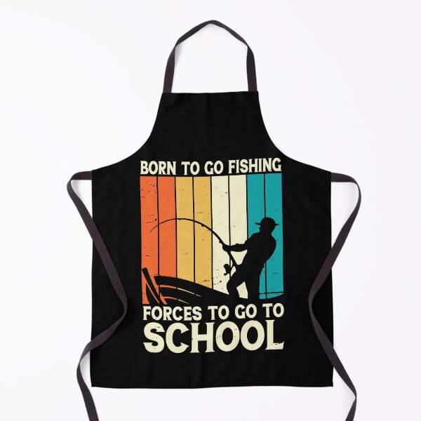 Item preview, Born To Go Fishing forces To Go To School - Vintage Distressed Fishing designed and sold by Smix Pixels.