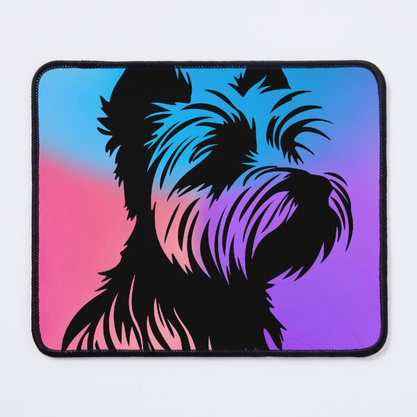 Item preview, Yorkshire Terrier Silhouette on Vibrant Multicolored Background designed and sold by Fredster1966.
