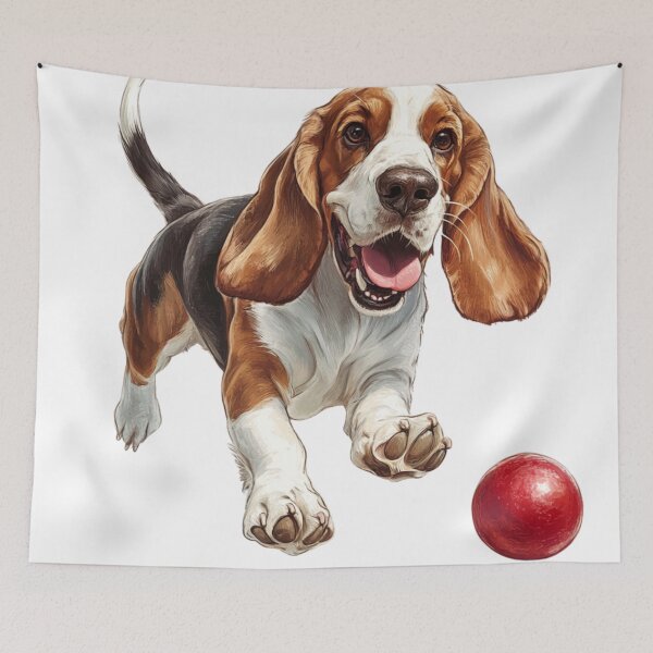 Item preview, An illustration of a basset hound dog designed and sold by JOTAMIKE.
