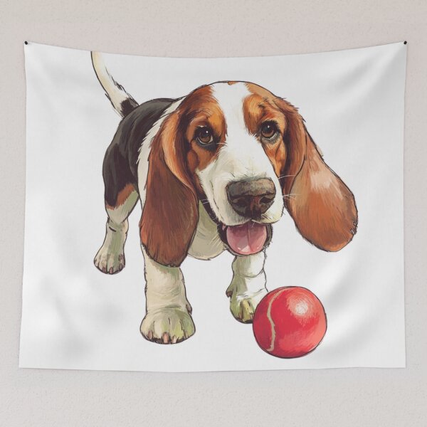 Item preview, An illustration of a basset hound dog designed and sold by JOTAMIKE.