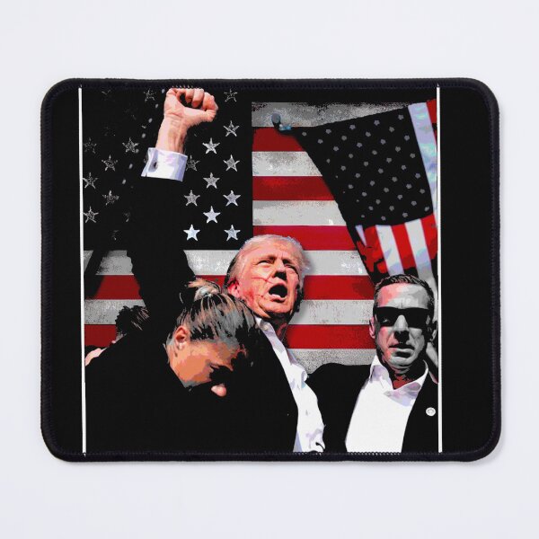 Item preview, "Defiant Under Fire: The Trump Resilience Poster" designed and sold by GoldenOwlStore.