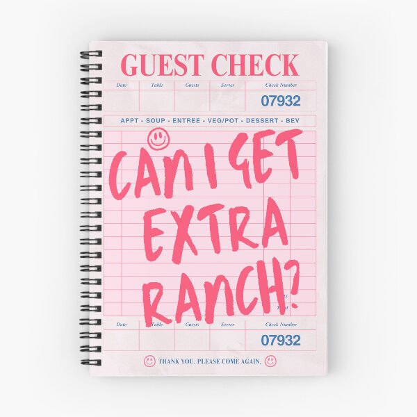 Item preview, can I get extra ranch pink guest check  designed and sold by amorales98.