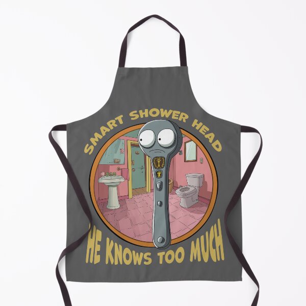 Item preview, Smart Shower Head Knows Too Much - Funny Bathroom Technology Humor designed and sold by TheSillySartor.