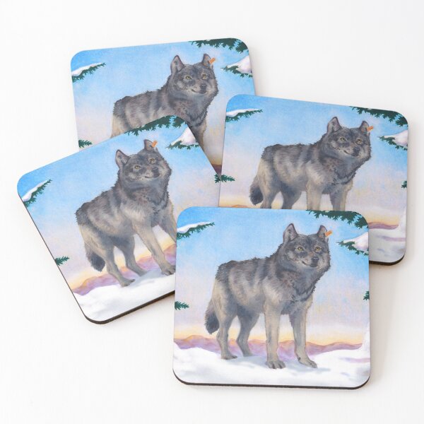 Item preview, Wolf in Snowy Scene - Conservation designed and sold by Gwynnerohrs.