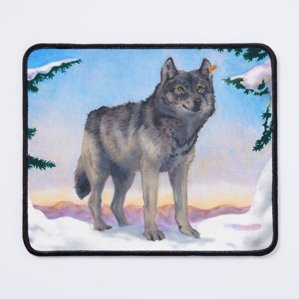 Item preview, Wolf in Snowy Scene - Conservation designed and sold by Gwynnerohrs.