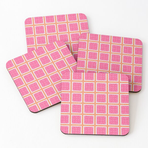 Item preview, Vibrant Pink and Orange Geometric Pattern designed and sold by Genie-0750.