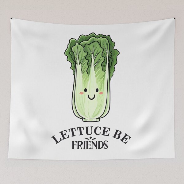 Item preview, Lettuce Be Friends - Whimsical Typography Design designed and sold by NudnaGrafika.