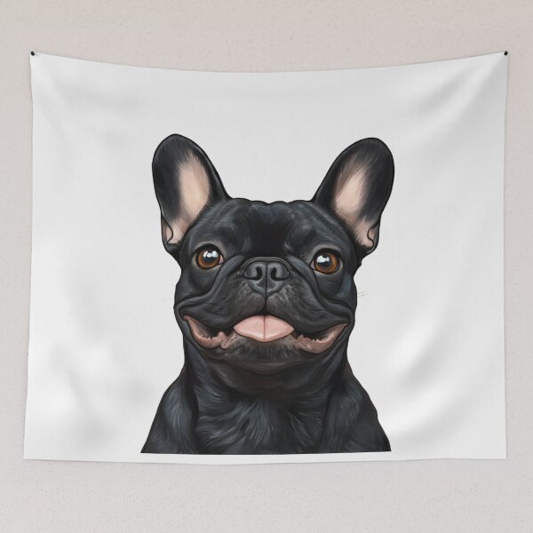 Item preview, An_illustration_of_a_BLACK_French_Bulldog designed and sold by JOTAMIKE.