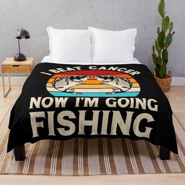 Item preview, I Beat Cancer Now I'M Going Fishing - Vintage Sunset Fishing designed and sold by Smix Pixels.
