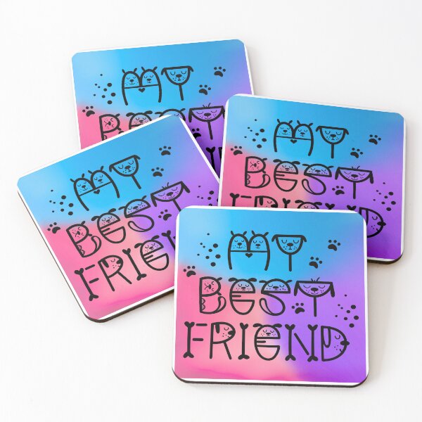Item preview, Stylized 'MY BEST FRIEND' Dog Design with Vibrant Colors designed and sold by Fredster1966.